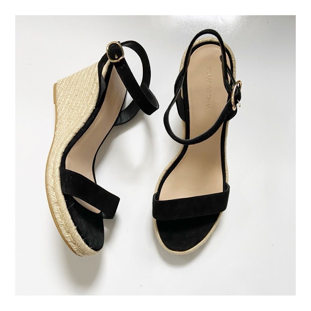 NEW Stuart Weitzman Teddi Espadrille Wedge Sandal size 11 - Picture 2 of 10